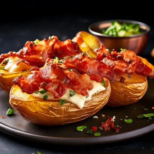 Bacon Loaded Potato Skins