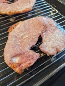 Two gammon rashers grilled